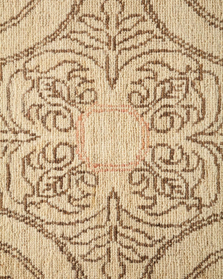 Contemporary Eclectic Ivory Wool Area Rug 7' 9" x 10' 5" - Solo Rugs