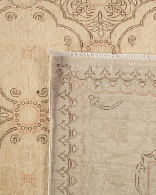 Contemporary Eclectic Ivory Wool Area Rug 7' 9" x 10' 5" - Solo Rugs