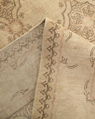 Contemporary Eclectic Ivory Wool Area Rug 7' 9" x 10' 5" - Solo Rugs