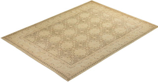 Contemporary Eclectic Ivory Wool Area Rug 7' 9" x 10' 5" - Solo Rugs