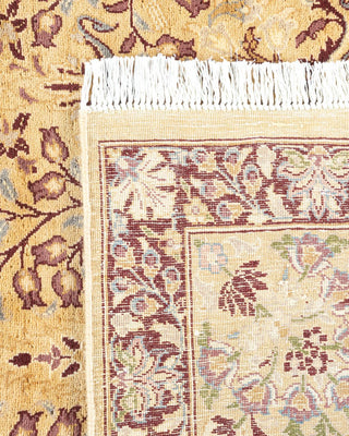 Traditional Mogul Yellow Wool Area Rug 6' 0" x 8' 8" - Solo Rugs
