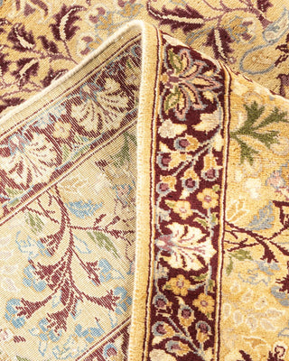 Traditional Mogul Yellow Wool Area Rug 6' 0" x 8' 8" - Solo Rugs