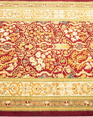 Traditional Mogul Red Wool Runner 2' 9" x 12' 2" - Solo Rugs