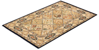 Traditional Mogul Brown Wool Area Rug 2' 8" x 4' 3" - Solo Rugs