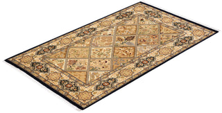 Traditional Mogul Brown Wool Area Rug 2' 7" x 4' 6" - Solo Rugs