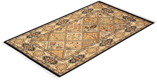 Traditional Mogul Brown Wool Area Rug 2' 8" x 4' 5" - Solo Rugs