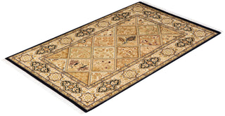 Traditional Mogul Brown Wool Area Rug 2' 7" x 4' 2" - Solo Rugs