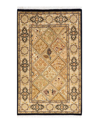 Traditional Mogul Brown Wool Area Rug 2' 7" x 4' 2" - Solo Rugs