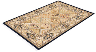Traditional Mogul Brown Wool Area Rug 2' 8" x 4' 1" - Solo Rugs