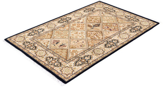 Traditional Mogul Brown Wool Area Rug 2' 8" x 4' 1" - Solo Rugs
