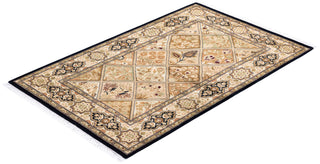 Traditional Mogul Brown Wool Area Rug 2' 8" x 4' 1" - Solo Rugs