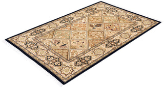 Traditional Mogul Brown Wool Area Rug 2' 8" x 4' 1" - Solo Rugs