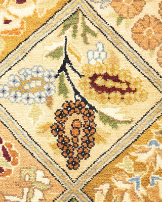 Traditional Mogul Brown Wool Area Rug 2' 8" x 4' 2" - Solo Rugs