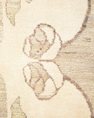 Contemporary Eclectic Ivory Wool Area Rug 8' 2" x 9' 9" - Solo Rugs