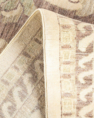 Contemporary Eclectic Ivory Wool Area Rug 8' 2" x 9' 9" - Solo Rugs