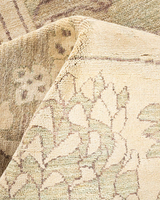 Contemporary Eclectic Ivory Wool Area Rug 8' 2" x 9' 9" - Solo Rugs
