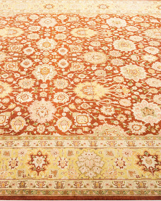 Traditional Mogul Brown Wool Area Rug 6' 1" x 9' 3" - Solo Rugs