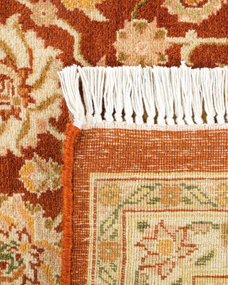 Traditional Mogul Brown Wool Area Rug 6' 1" x 9' 3" - Solo Rugs
