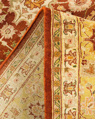 Traditional Mogul Brown Wool Area Rug 6' 1" x 9' 3" - Solo Rugs
