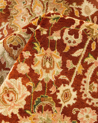 Traditional Mogul Brown Wool Area Rug 6' 1" x 9' 3" - Solo Rugs