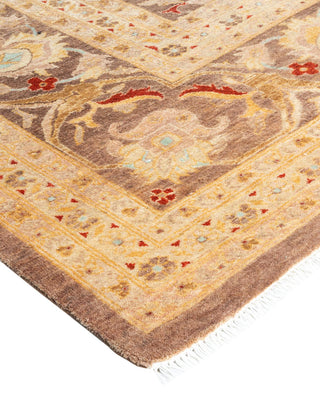 Contemporary Eclectic Brown Wool Area Rug 8' 2" x 9' 10" - Solo Rugs