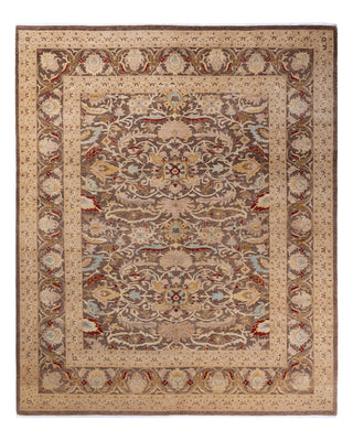Contemporary Eclectic Brown Wool Area Rug 8' 2" x 9' 10" - Solo Rugs