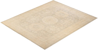 Traditional Khotan Ivory Wool Area Rug 8' 3" x 9' 8" - Solo Rugs