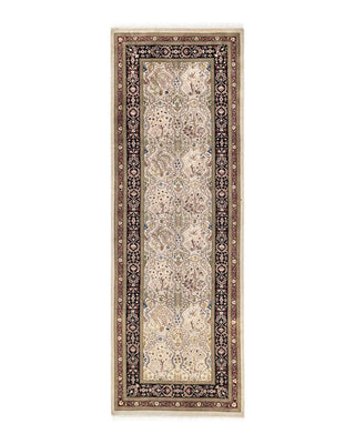 Traditional Mogul Ivory Wool Runner 2' 8" x 7' 10" - Solo Rugs