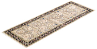 Traditional Mogul Ivory Wool Runner 2' 8" x 7' 7" - Solo Rugs