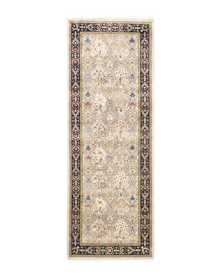 Traditional Mogul Ivory Wool Runner 2' 8" x 7' 7" - Solo Rugs