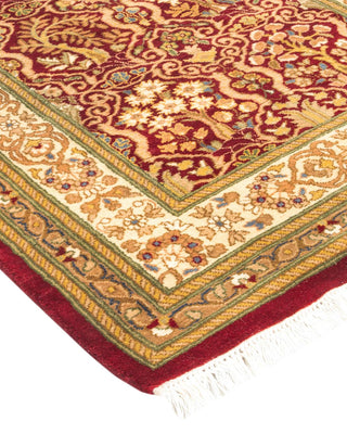 Traditional Mogul Red Wool Runner 2' 7" x 19' 7" - Solo Rugs
