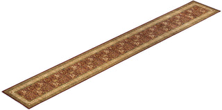 Traditional Mogul Red Wool Runner 2' 7" x 19' 7" - Solo Rugs