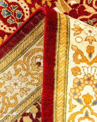Traditional Mogul Red Wool Runner 2' 6" x 12' 0" - Solo Rugs