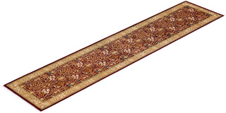 Traditional Mogul Red Wool Runner 2' 6" x 12' 0" - Solo Rugs