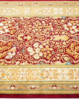 Traditional Mogul Red Wool Runner 2' 7" x 12' 7" - Solo Rugs