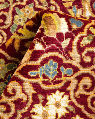 Traditional Mogul Red Wool Runner 2' 7" x 12' 7" - Solo Rugs