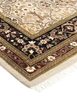 Traditional Mogul Ivory Wool Runner 2' 5" x 7' 10" - Solo Rugs