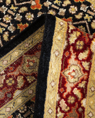 Traditional Mogul Black Wool Runner 2' 7" x 12' 2" - Solo Rugs