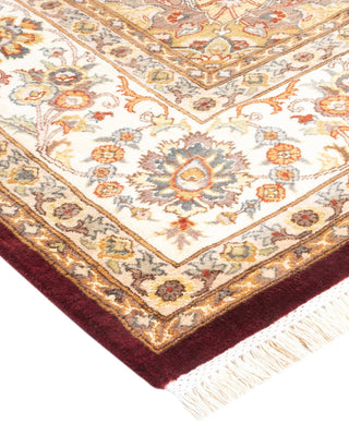 Traditional Mogul Red Wool Area Rug 8' 2" x 9' 6" - Solo Rugs