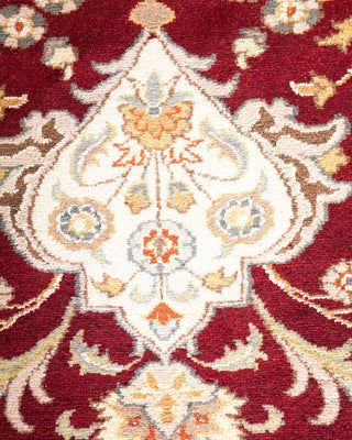 Traditional Mogul Red Wool Area Rug 8' 2" x 9' 6" - Solo Rugs