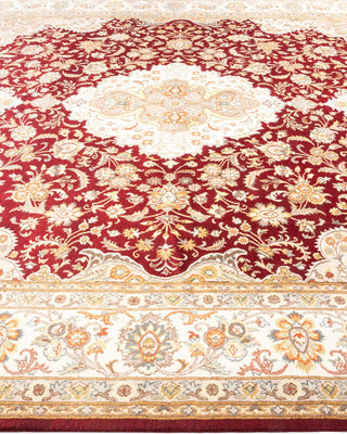 Traditional Mogul Red Wool Area Rug 8' 2" x 9' 6" - Solo Rugs