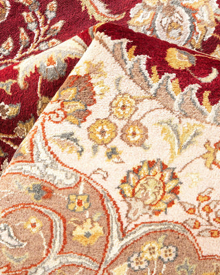 Traditional Mogul Red Wool Area Rug 8' 2" x 9' 6" - Solo Rugs