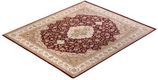 Traditional Mogul Red Wool Area Rug 8' 2" x 9' 6" - Solo Rugs