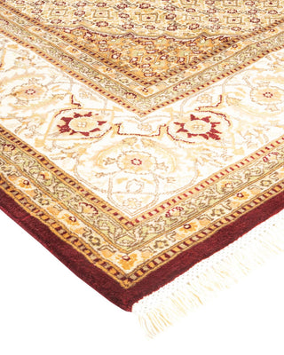 Traditional Mogul Orange Wool Area Rug 8' 2" x 10' 5" - Solo Rugs