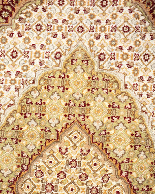 Traditional Mogul Orange Wool Area Rug 8' 2" x 10' 5" - Solo Rugs