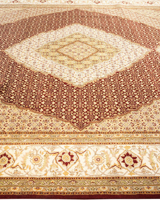 Traditional Mogul Orange Wool Area Rug 8' 2" x 10' 5" - Solo Rugs