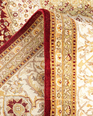 Traditional Mogul Orange Wool Area Rug 8' 2" x 10' 5" - Solo Rugs