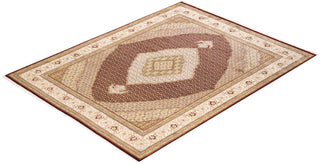 Traditional Mogul Orange Wool Area Rug 8' 2" x 10' 5" - Solo Rugs