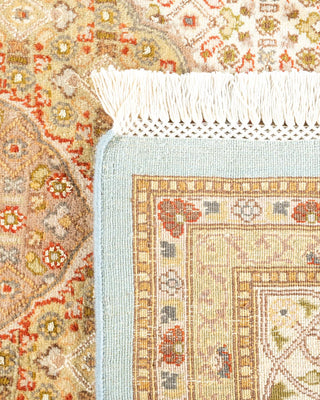 Traditional Mogul Light Blue Wool Area Rug 8' 2" x 10' 2" - Solo Rugs