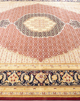 Traditional Mogul Red Wool Area Rug 8' 1" x 10' 1" - Solo Rugs